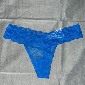 Victoria's Secret Blue Lace Thong
